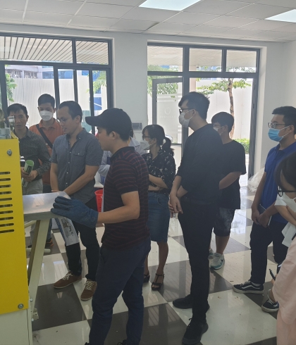 Installation and handover of heat press machine to Phenikaa University